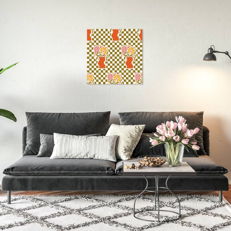 Wynwood Studio Canvas Floral and Botanical Kitchen s Tablecloth Orange Modern & Contemporary Wall Art Canvas Print