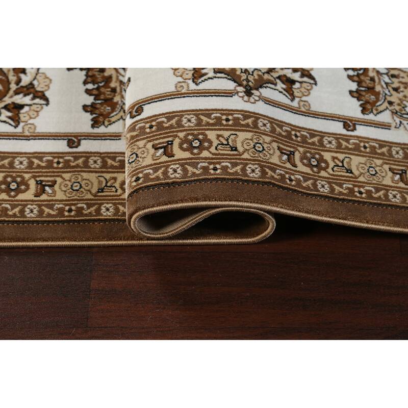 Brown Floral Traditional Tabriz Turkish Area Rug Oriental Carpet