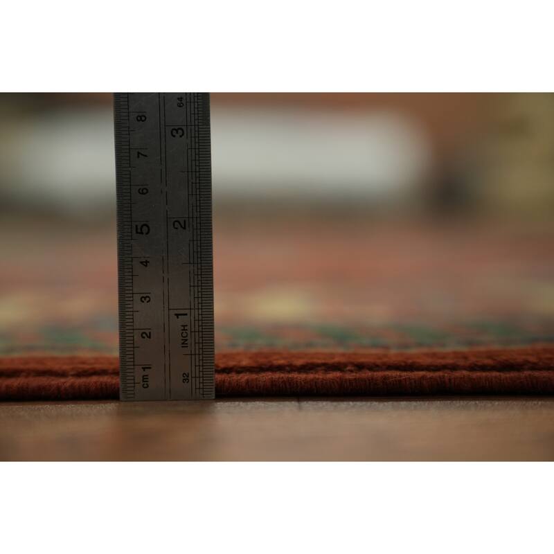 Hand Knotted Oriental 100% Wool Carpet Transitional Tribal Oranges & Rust Anatolian Area Rug - 8' 10'' X 7' 5''