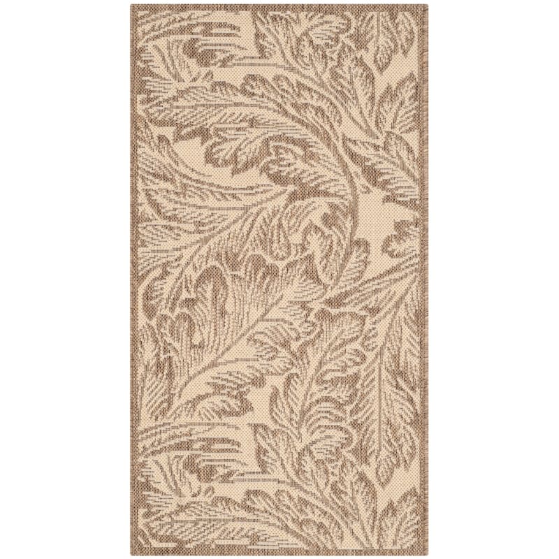SAFAVIEH Courtyard Reineke Indoor/ Outdoor Waterproof Rug - 2' x 3'7" - Natural/Brown