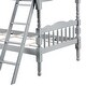 preview thumbnail 4 of 4, Alice Classic Twin Bunk Bed with Ladder, Guard Rail, Carved Legs, Gray