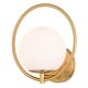 preview thumbnail 8 of 9, Bucktown 1 Light Mid-Century Modern Wall Sconce White Globe Glass