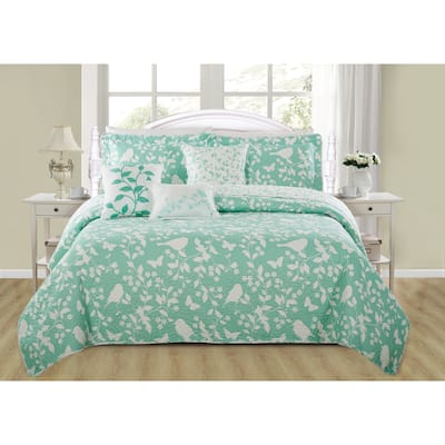 Serenta Birdsong 6-piece Quilted Bedspread Coverlet Set