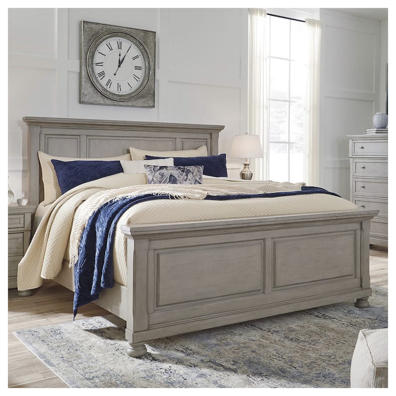 The Gray Barn Canterbury Burnished Grey Light Grey Panel Bed - Queen