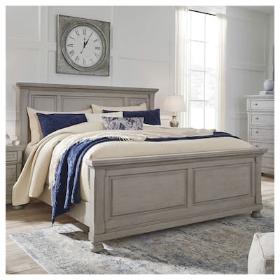 The Gray Barn Canterbury Burnished Grey Light Grey Panel Bed