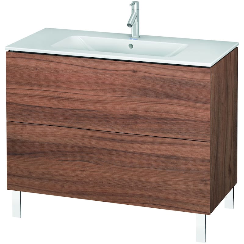 Duravit L-Cube 40" Single Free Standing Wood Vanity Cabinet Only - - Natural Walnut - Walnut Finish