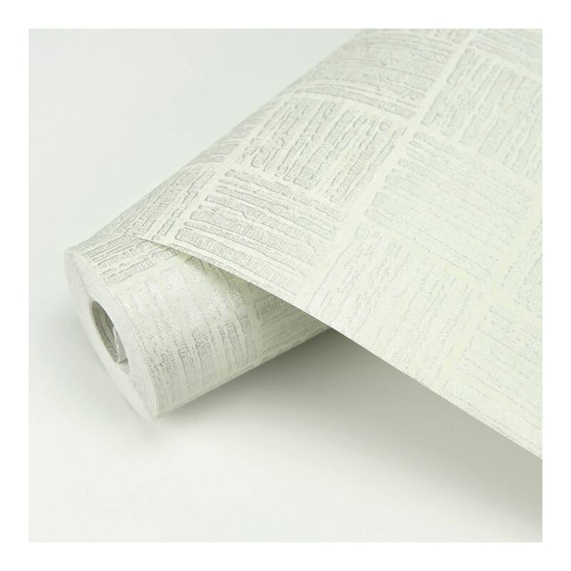 Brewster Glint Cream Distressed Geometric Wallpaper - 21 x 396 x 0.025