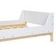 preview thumbnail 30 of 32, Wooden platform bed with headboard and footboard