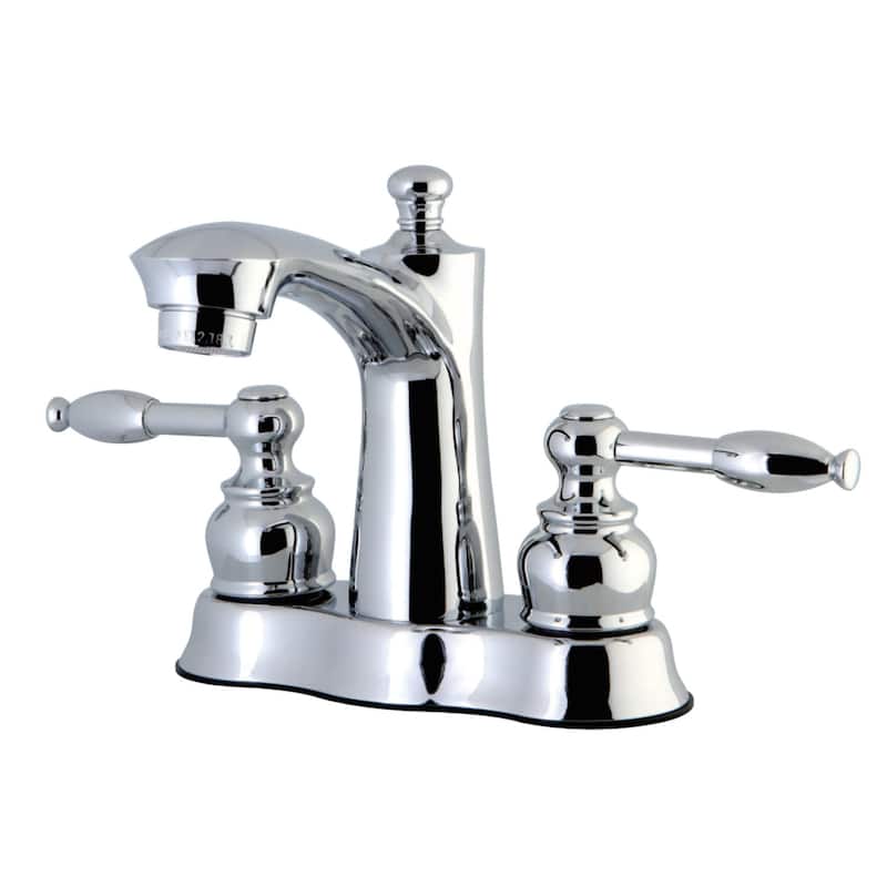 Kingston Brass Knight 1.2 GPM Centerset Bathroom Faucet with Pop-Up - Polished Chrome