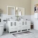 preview thumbnail 17 of 29, Vanity Art 72" Double Sink Bathroom Vanity Set with Engineered Marble Top and Free Mirror
