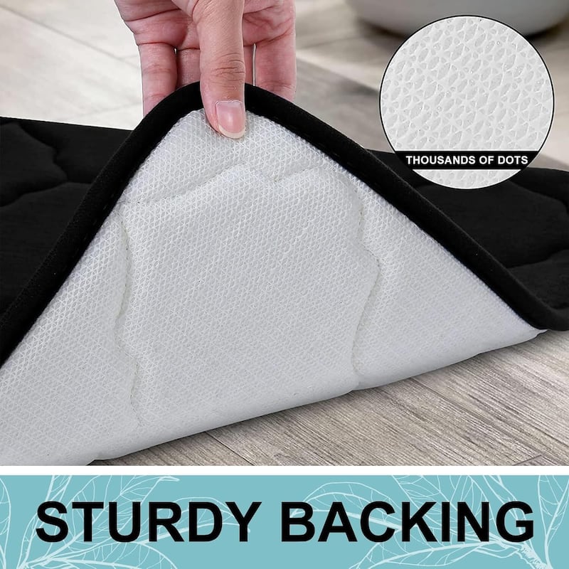 Memory Foam Bath Mat Rug 24x16