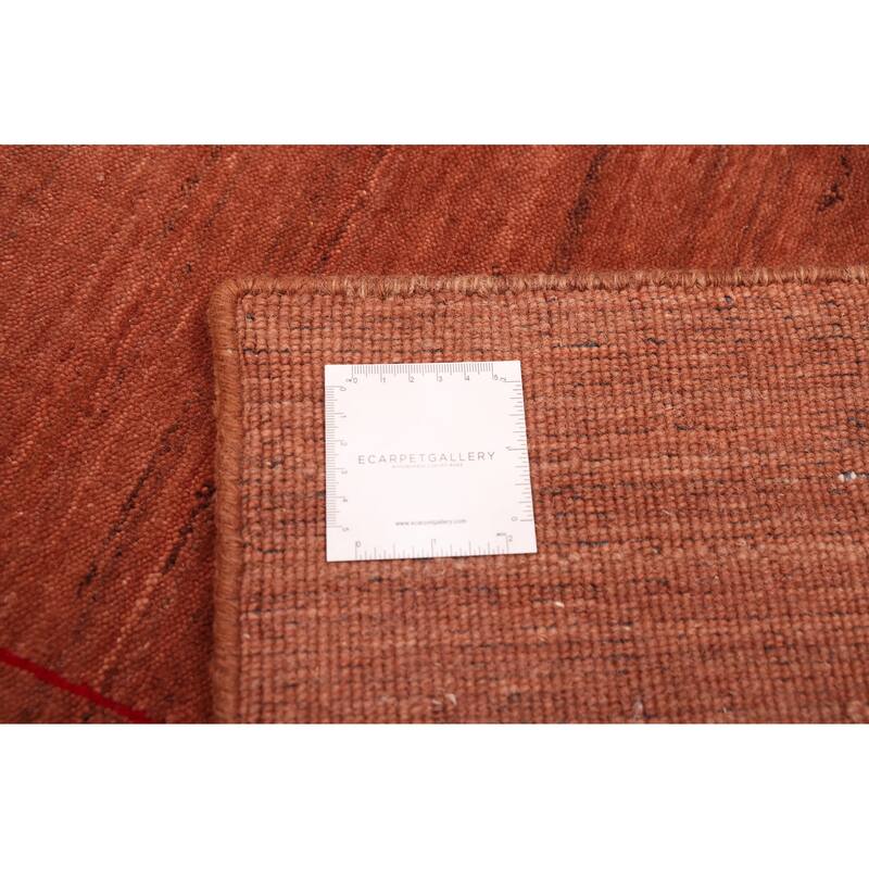 ECARPETGALLERY Hand Loomed Kashkuli Gabbeh Copper Wool Rug - 4'10 x 7'10