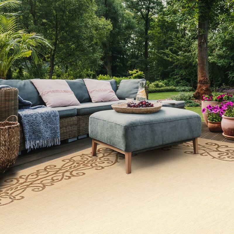 SAFAVIEH Courtyard Ikerne Waterproof Patio Backyard Rug