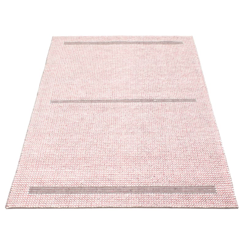 ECARPETGALLERY Braid weave Sienna Salmon Wool Rug - 5'0 x 8'1