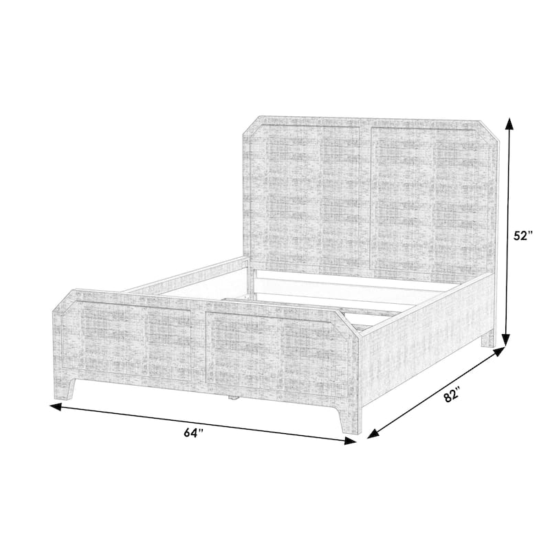 Bar Harbor Raffia Panel Bed