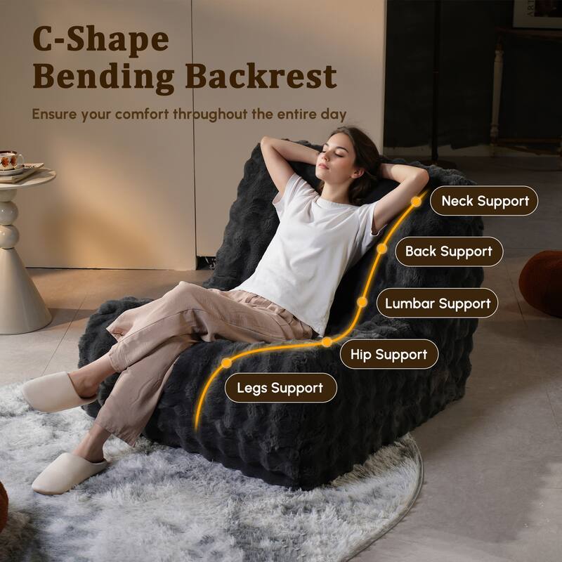 HOOOWOOO Lazy Floor Sofa Couch Corner Fireside Chair