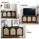 preview thumbnail 24 of 35, Ulysses Farmhouse 56"W Storage 3-Door Rattan Sideboard with Adjustable Shelves by HULALA HOME