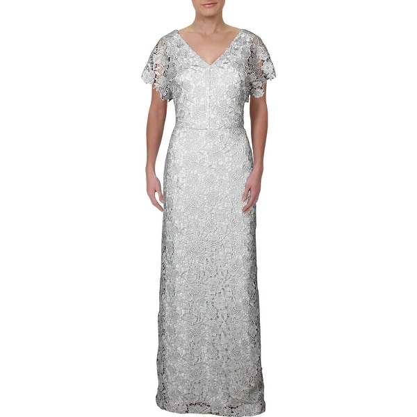 ralph lauren silver dress