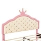 preview thumbnail 11 of 22, Cute Crown PU Leather Princess Bed