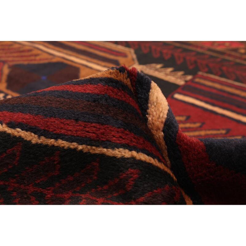 ECARPETGALLERY Hand-knotted Baluch Tan Wool Rug - 3'8 x 6'5