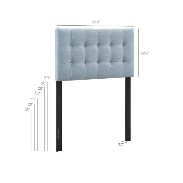 dimension image slide 12 of 27, Emily Upholstered Fabric Headboard
