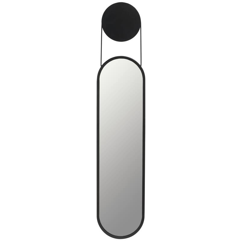 SAFAVIEH Yaritza 12.5" Mirror - Matte Black - 13Wx1Dx61H