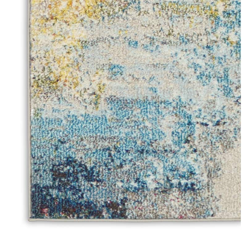 Sasim Power Loomed Abstract Modern Area Rug By HomeRoots