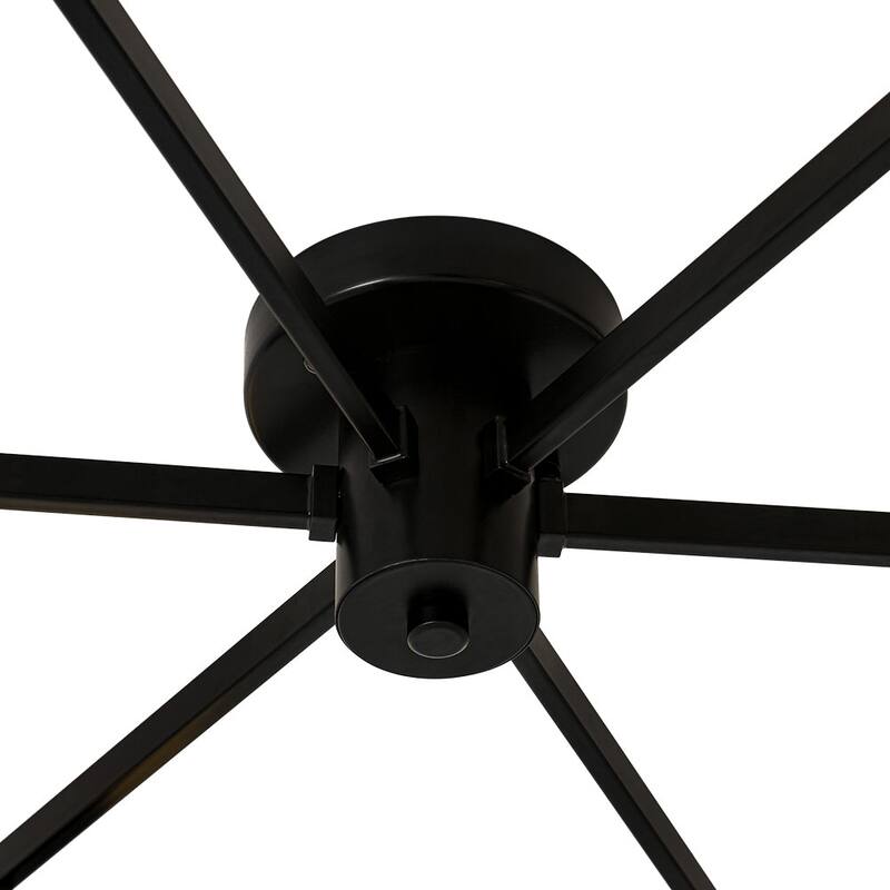 Mid-century Modern Oval Glass Accents Semi-flush Mount