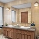 preview thumbnail 55 of 192, KIOTEE Modern Metal Frame Wall Mounted Bathroom Vanity Mirror with 5-year warranty 48x40 - Silver