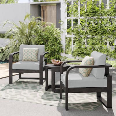 Corvus Annette 3-piece Outdoor Chat Set with Sunbrella Pillows