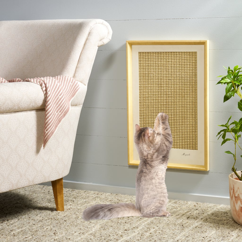 SAFAVIEH Home Natural/Ivory 17"W x 1''L x 25"H Sisal Cat Scratch Frame - 17"W x 1''L x 25"H