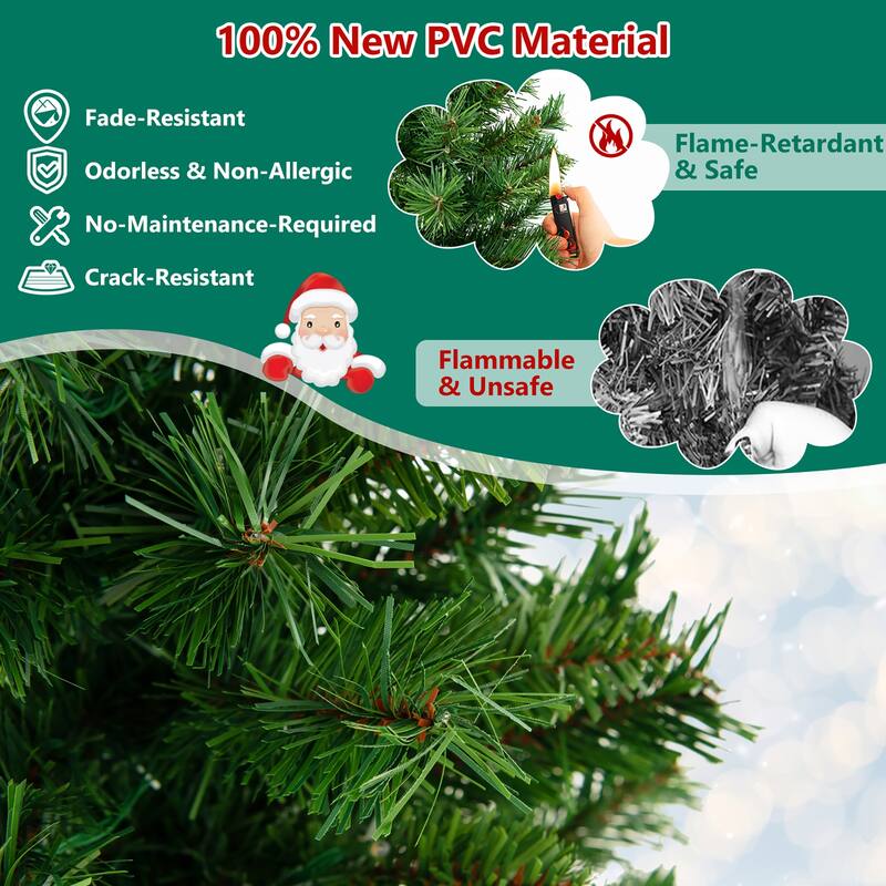 Gymax 2 PCS 4 FT Pre-Lit Potted Christmas Tree Artificial Entrance