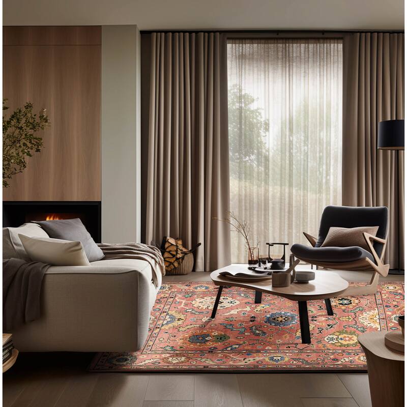 ECARPETGALLERY Hand-knotted Modern Oushak Violet Wool Rug - 7'10 x 10'0