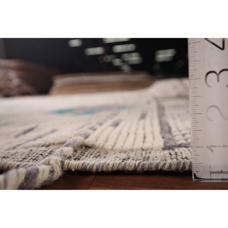 All-Over Geometric Moroccan Oriental Area Rug Handmade Wool Carpet - 8'9"x 13'1"