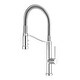 preview thumbnail 4 of 8, Turner Crisp White Fireclay 30" Single Bowl Farmhouse Apron Front Undermount Kitchen Sink with Bruton Chrome Faucet Kit