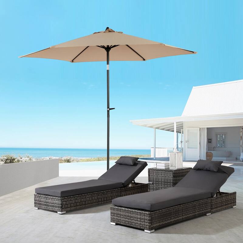 Topcraft 9ft Metal Tiltable Market Umbrella
