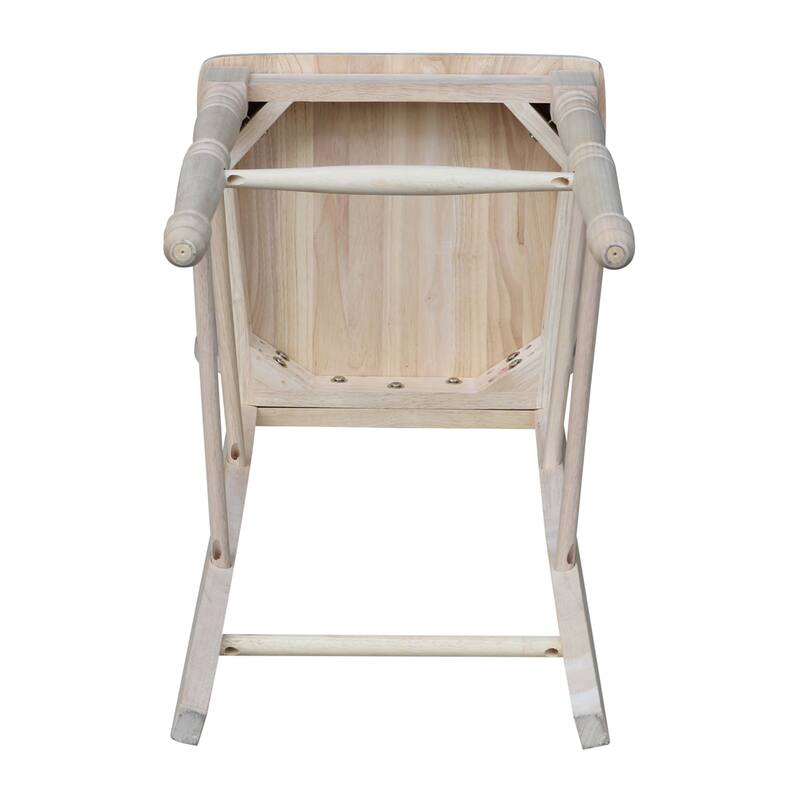 Lattice Solid Wood Stool