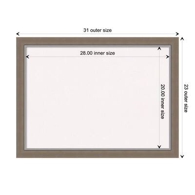 Eva Narrow Framed White Corkboard Bulletin Board