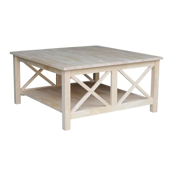 Unfinished square clearance coffee table