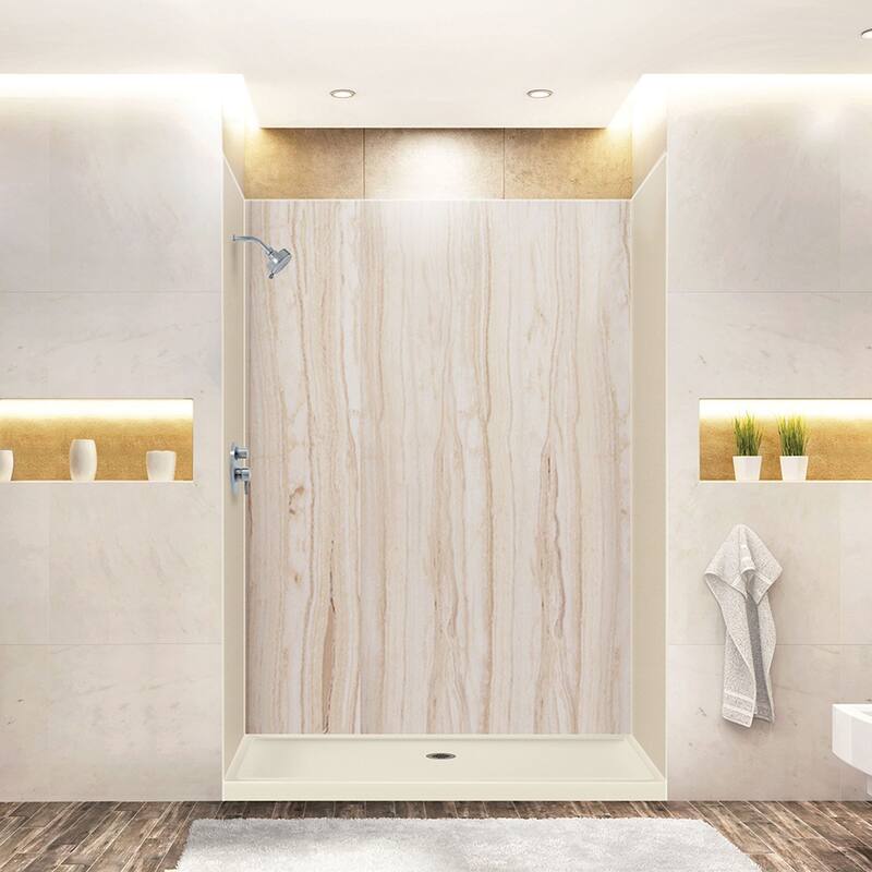 Transolid Expressions 60-in X 32-in X 72-in Glue to Wall Shower Kit - 32" x 60" x 72"