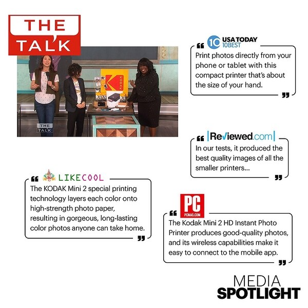 kodak mini 2 hd wireless portable photo printer