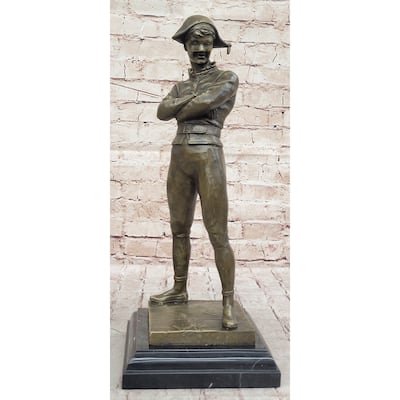 Vintage Style Bronze Harlequin Jester Sculpture Statue Figure By René De Saint-Marceaux