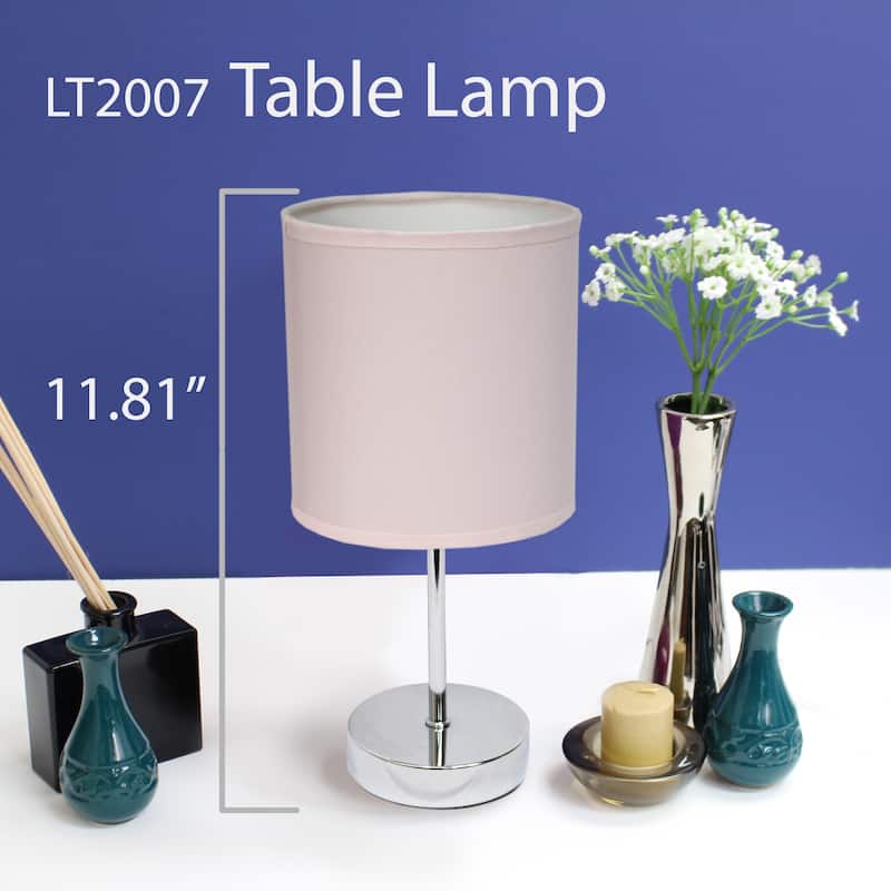 Simple Designs 11.81" Basic Mini Table Lamp with Feit LED Bulb Included - 11.81