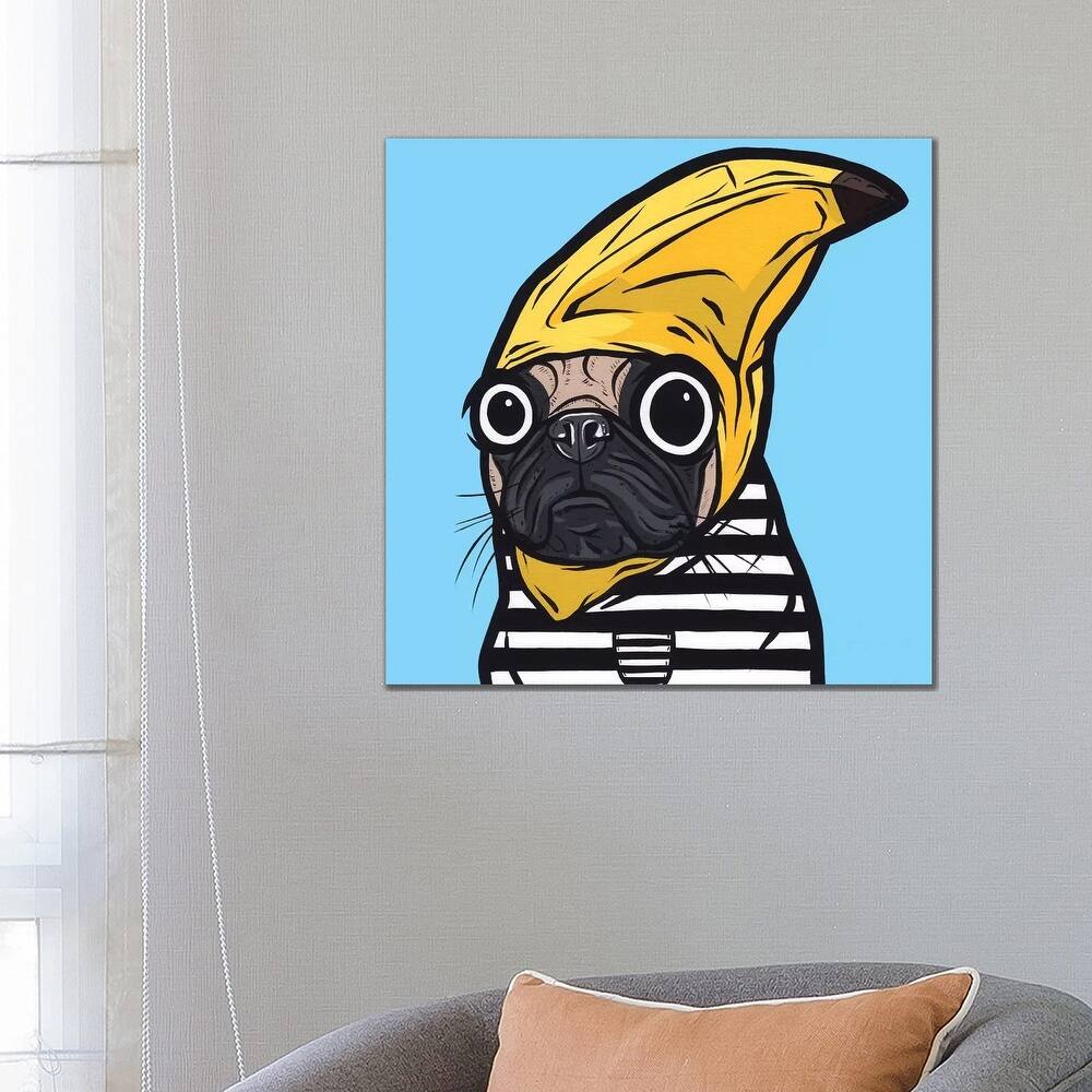 iCanvas "Banana Pug" by Allyson Gutchell Canvas Print