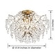 preview thumbnail 3 of 24, Jojospring Dalia Elegant Indoor 3-light Crystal Flush Mount 15.8 inches in diameter and 11.8 inches in height
