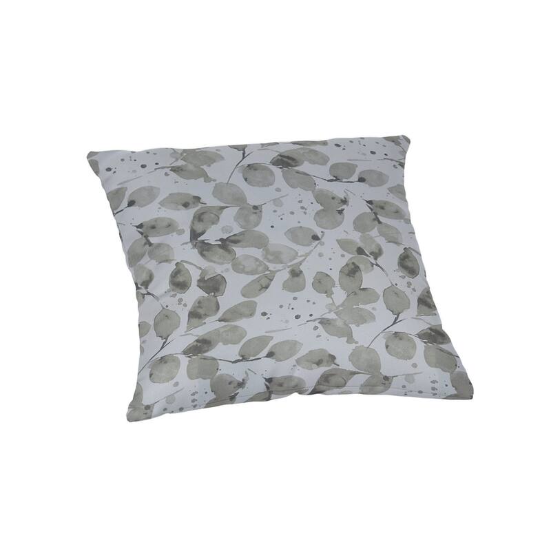 Casual Cushion Floral 1-Piece Indoor/Outdoor Lumbar Pillow, 19"W x 12"L, Grove Taupe - 18"W x 18"L - Grove Taupe