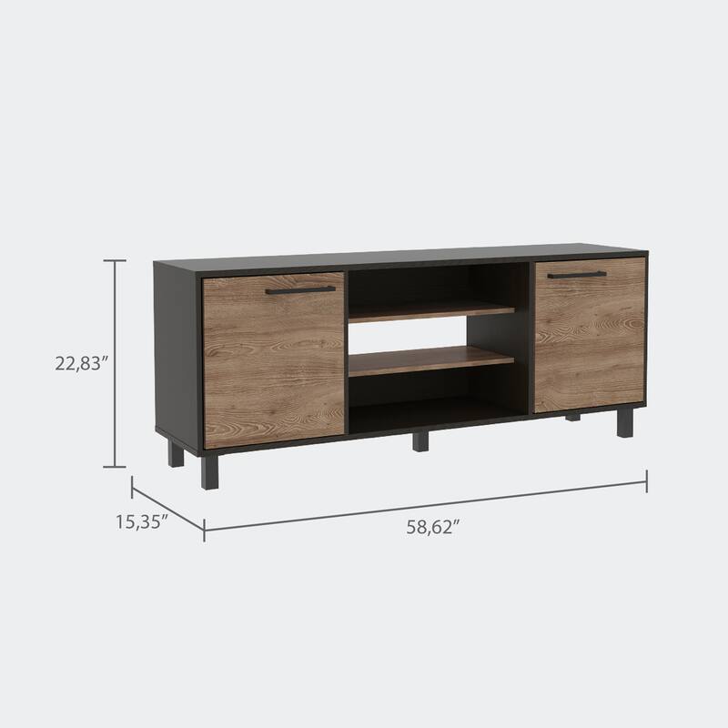3-Shelf 2-Door TV Stand