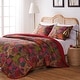 preview thumbnail 4 of 11, Greenland Home Fashions Jewel 100% Cotton Kantha-Style Boho Floral Quilt Set