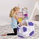 preview thumbnail 60 of 187, Kids Bean Bag Chair Cover Stuffed Animal Storage or Toy Organizer 38 Inch Large - Sports Soccer Ball Purple and White