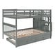 preview thumbnail 23 of 25, Full-Over-Full Bunk Bed Frame w/ Twin Size Trundle Triple Bunk, Stairway, Storage & Guard Rail for Bedroom, Dorm Loft Bed